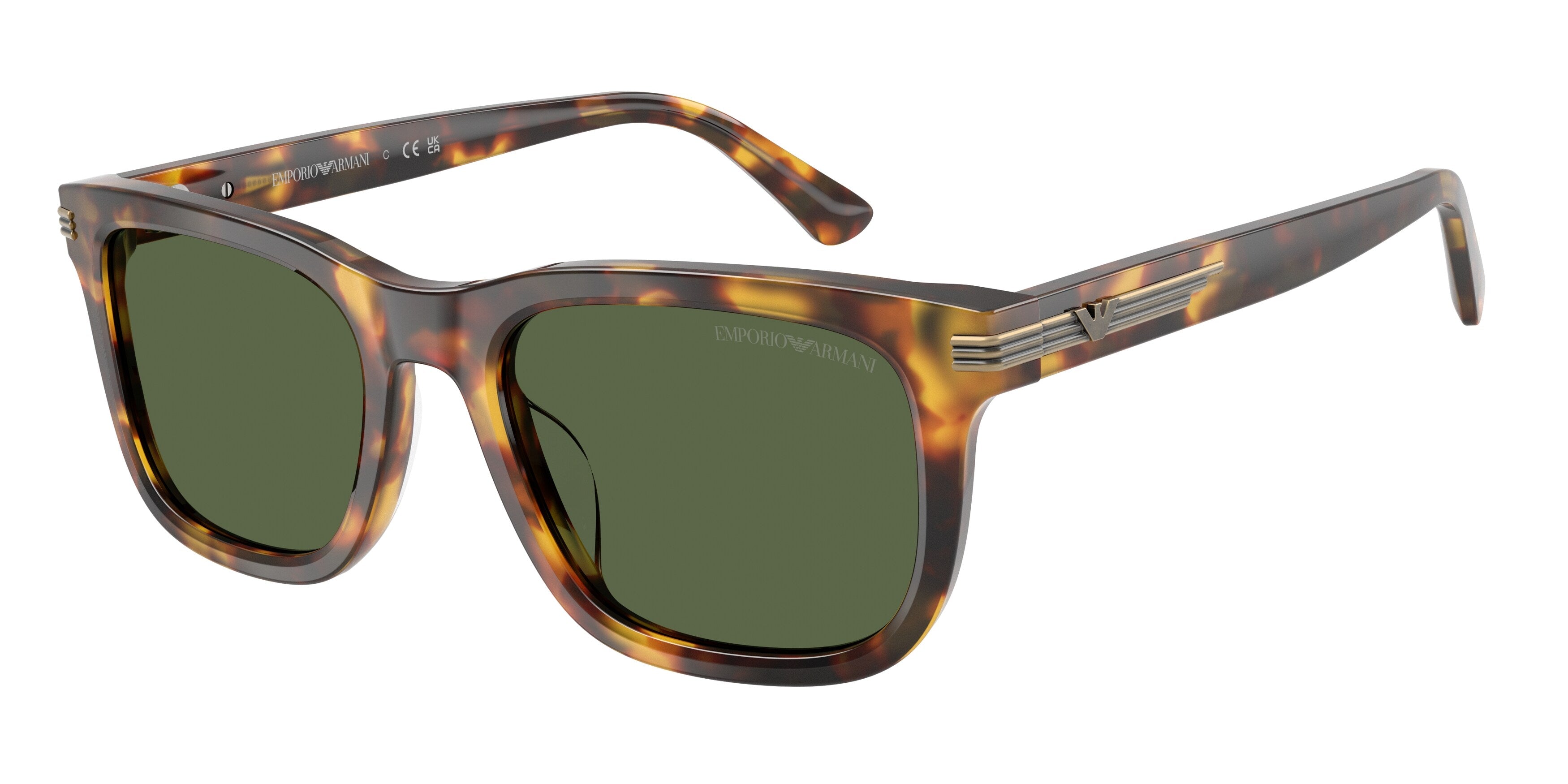 Emporio Armani Uomo Emporio Armani EA4282U 599371 Occhiali da sole Acetato Marrone Verde Geometrica Normale Emporio Armani Uomo Emporio Armani EA4282U 599371 Occhiali da sole Acetato Marrone Verde Geometrica Normale