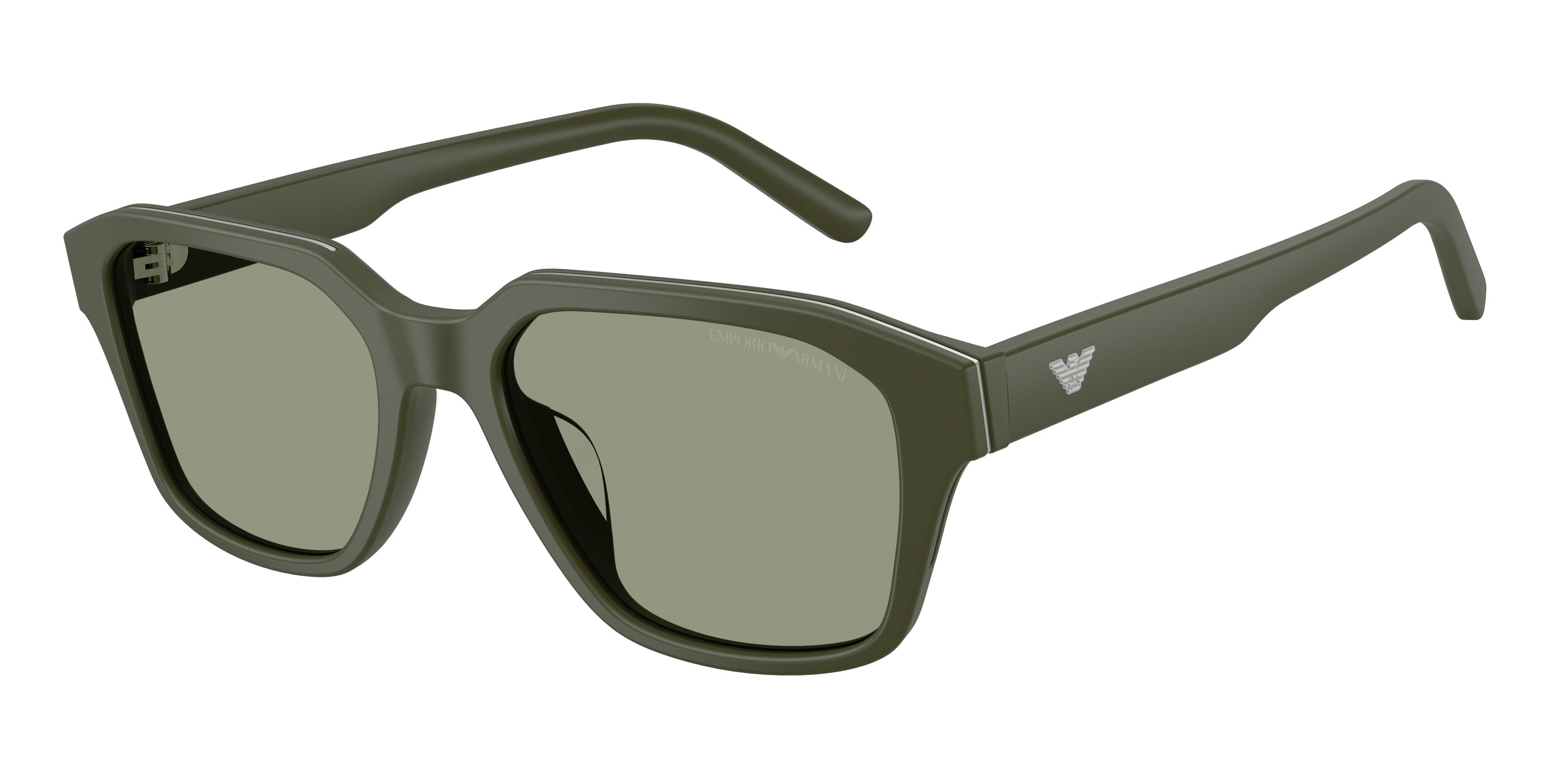 Emporio Armani Uomo Emporio Armani EA4283U 6321/2 Occhiali da sole Acetato Verde Verde Geometrica Normale