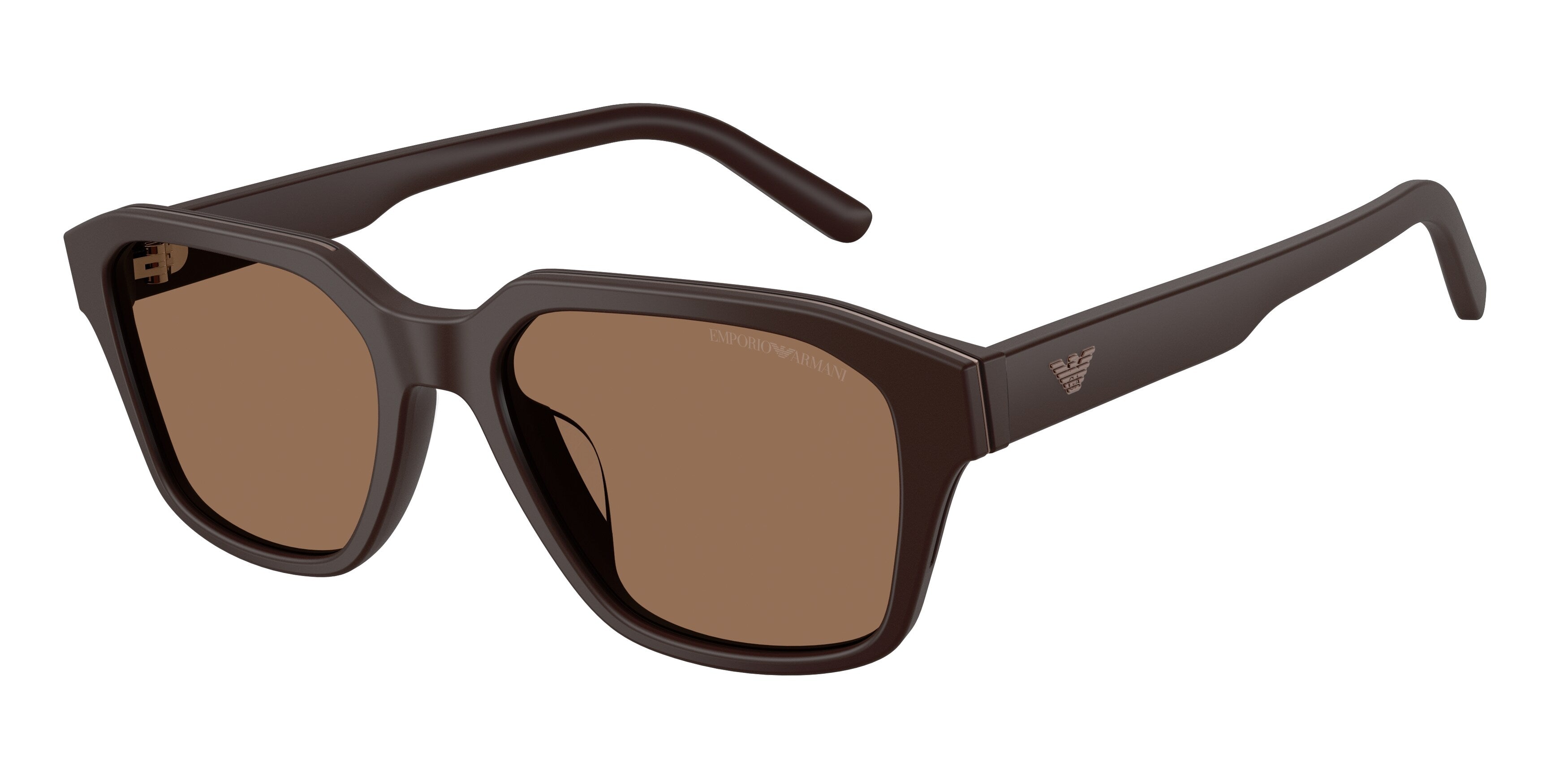 Emporio Armani Uomo Emporio Armani EA4283U 645873 Occhiali da sole Acetato Marrone Marrone Geometrica Normale