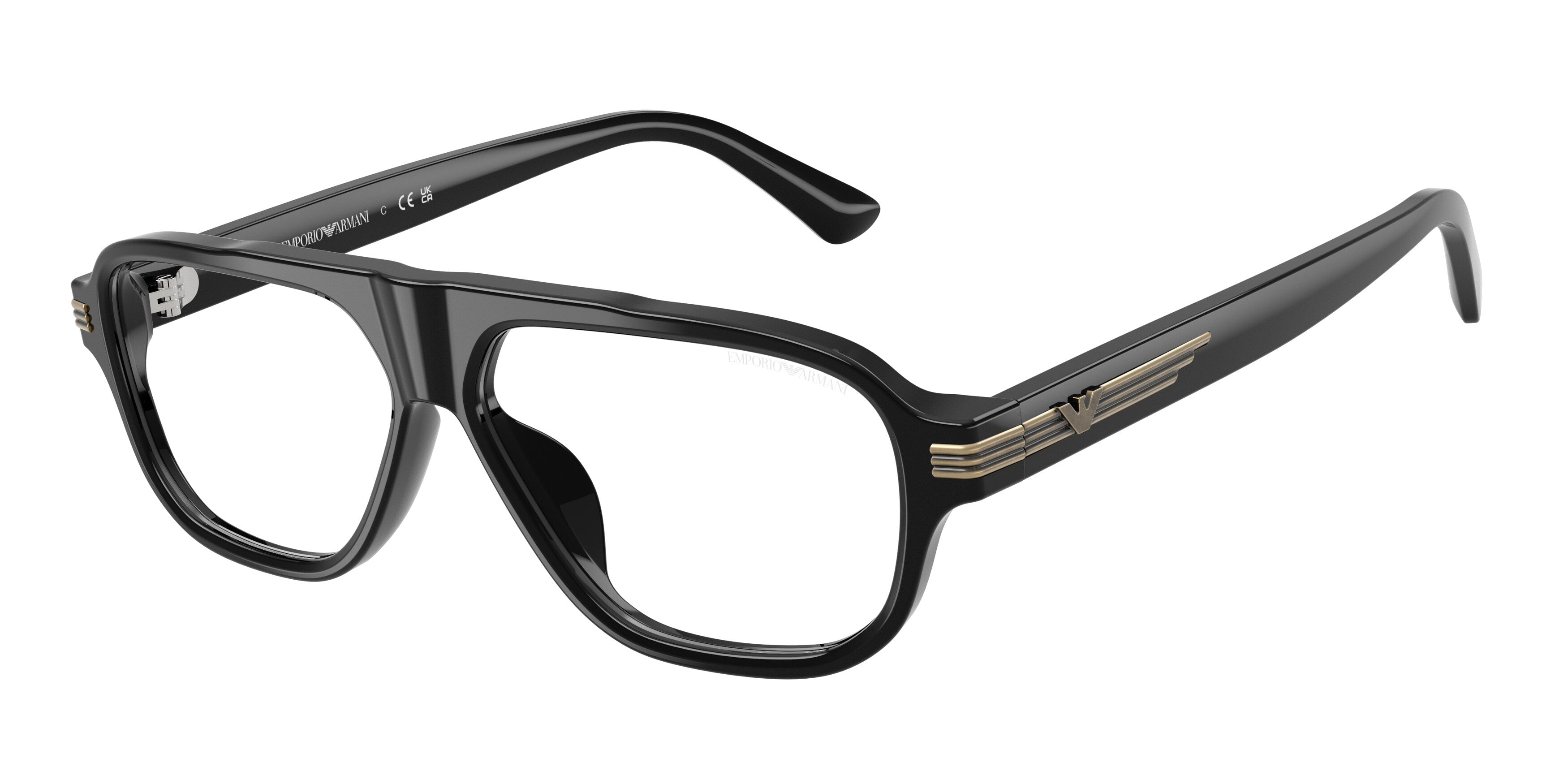 Emporio Armani Uomo Emporio Armani EA4285U 50171W Occhiali da sole Acetato Nero Trasparente Pilot Normale Emporio Armani Uomo Emporio Armani EA4285U 50171W Occhiali da sole Acetato Nero Trasparente Pilot Normale