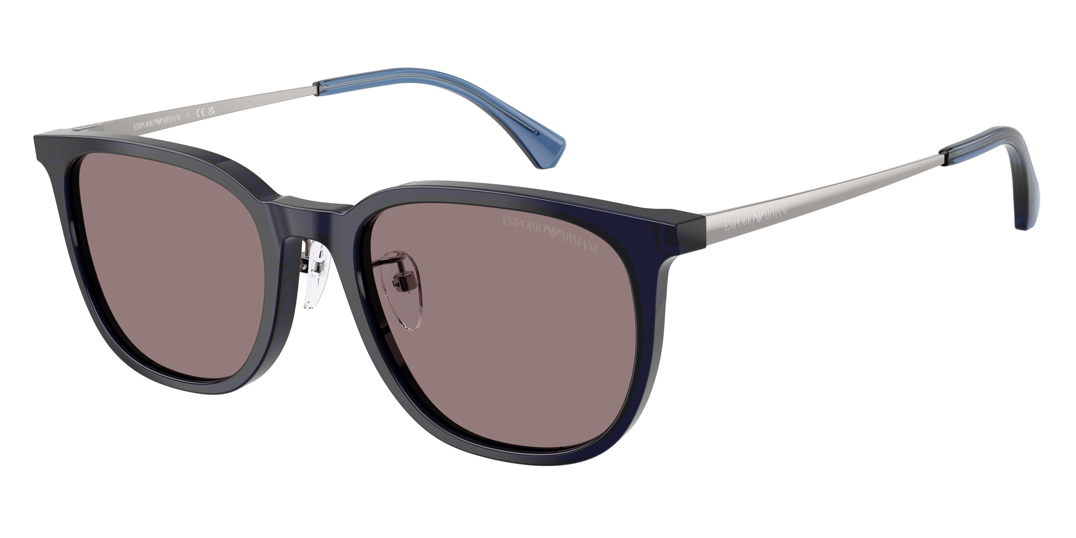 Emporio Armani Uomo Emporio Armani EA4286D 53587N Occhiali da sole Acetato Blu Viola Geometrica Normale