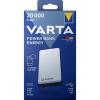 Energy 20000 Polimeri di litio (LiPo) 20000 mAh Nero, Bianco, Powerbank