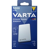 Energy 5000 Polimeri di litio (LiPo) 5000 mAh Nero, Bianco, Powerbank