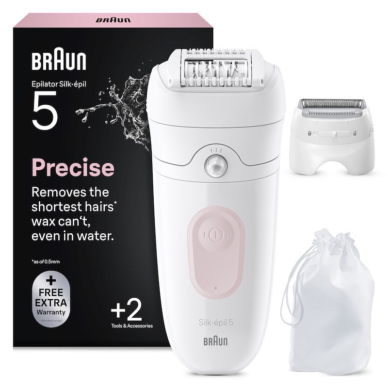 EPILATORE BRAUN LEGEPIL SE5-041, 2 x velocità, Autonomia di 40 min, Accumulatore, Ricarica in 60 min ROSA