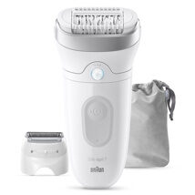 EPILATORE BRAUN LEGEPIL SE7-041, 2 x velocità, Autonomia di 40 min, Accumulatore, Ricarica in 60 min ARGENTO