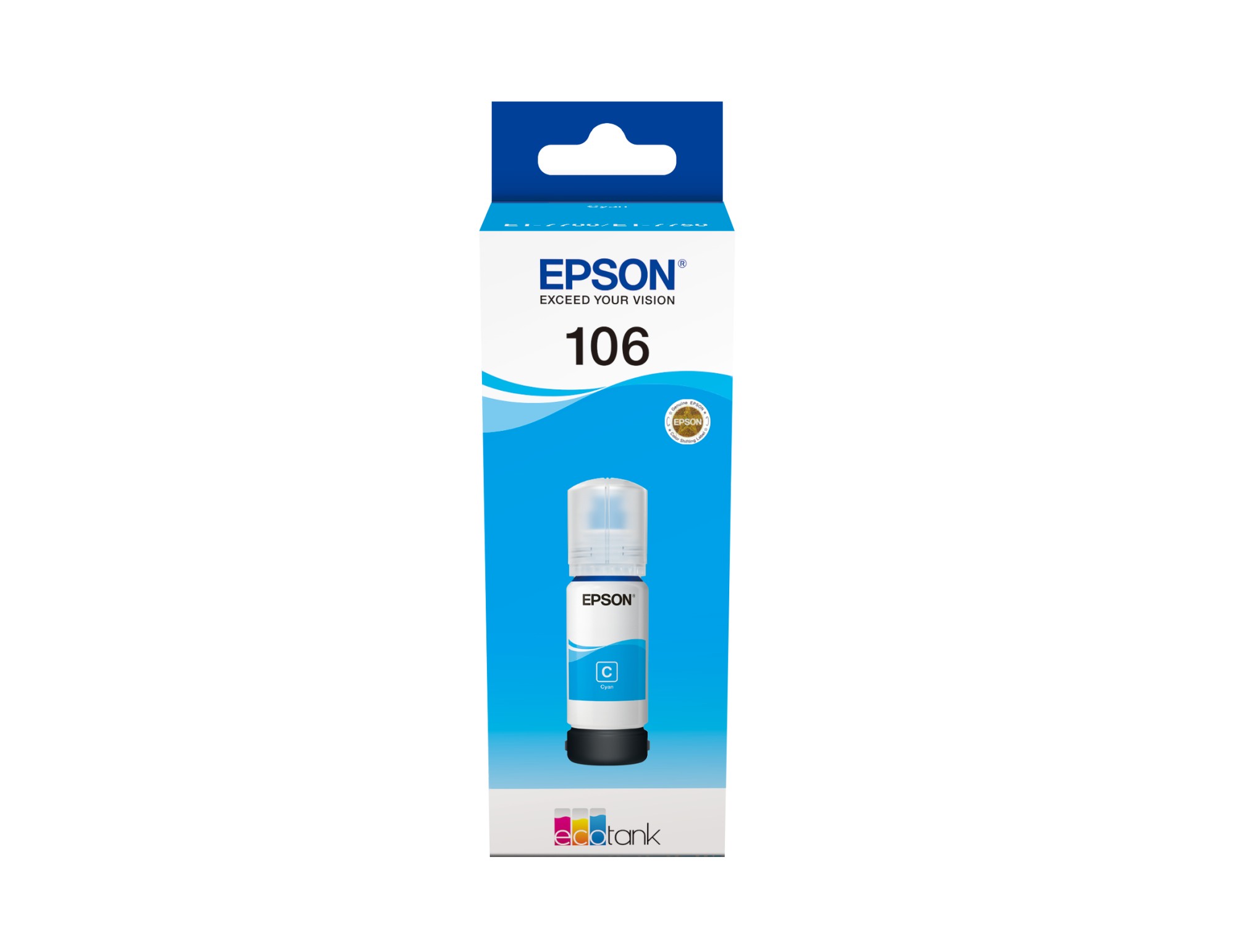 Epson - 106 Flacone Di Inchiostro Ecotank T00r2 Ciano-ciano