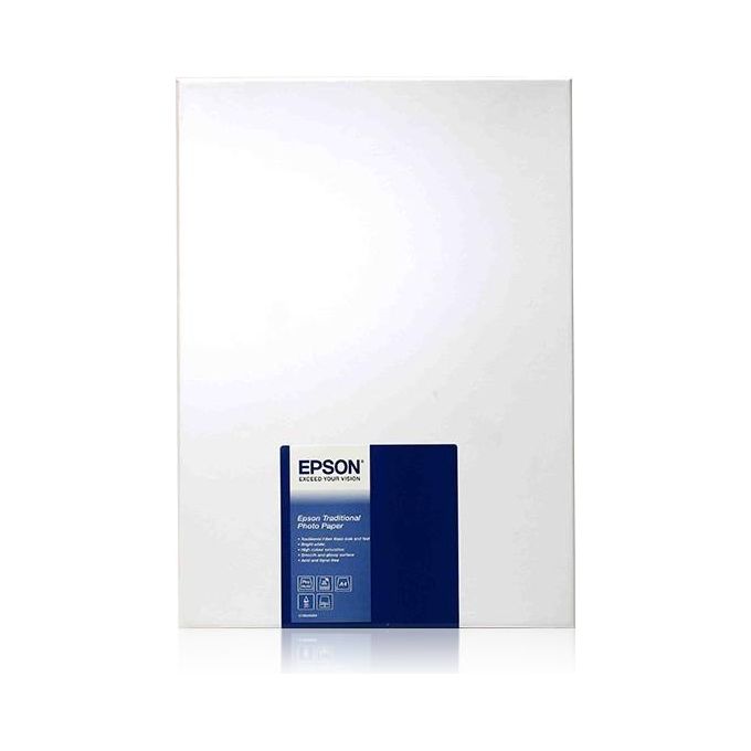Epson C13S045050 Traditional Photo Paper Carta Fotografica A4 25 fogli 330 g-m² colore Bianco