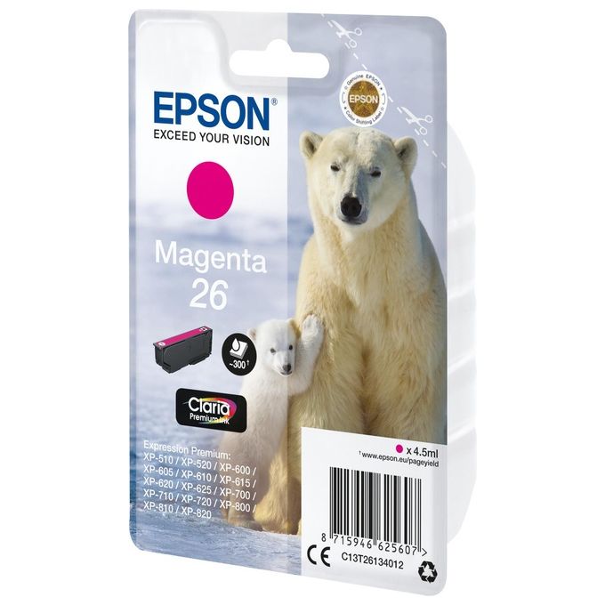 Epson C13T26134012 Cartuccia d'Inchiostro Claria Magenta 26