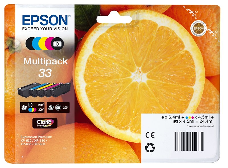 Epson - C13t33374021-multipack 5 Colori (ncmg+nf)