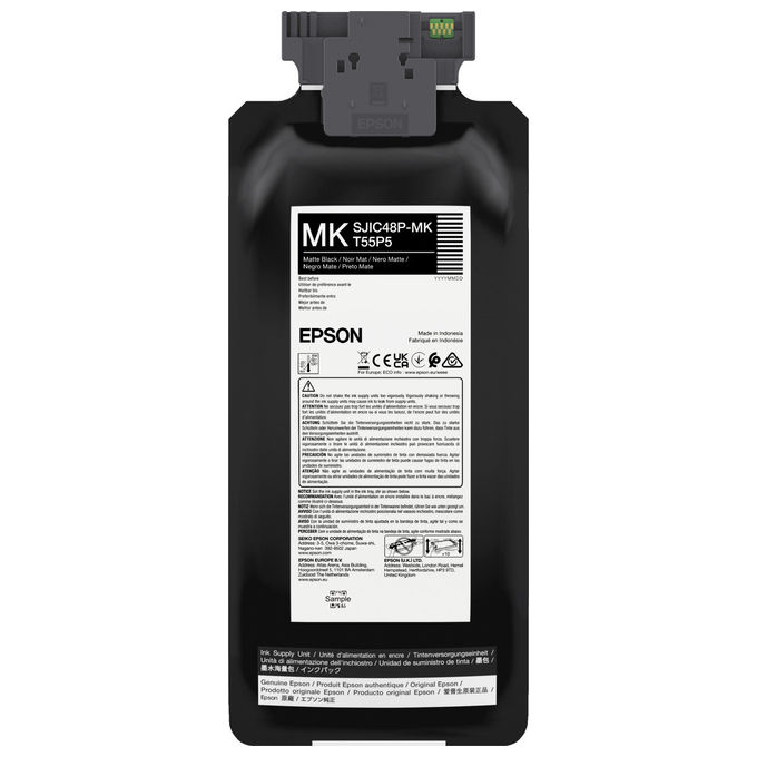 Epson C13T55P540 Cartuccia inchiostro nero opaco originale SJIC48P-MK 480 ml Per ColorWorks C8000e