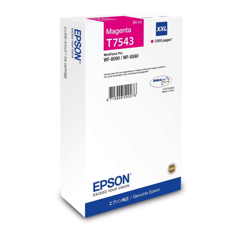 Epson c13t75434n cartuccia d`inchiostro 1 pz originale resa extra elevata (super) magenta