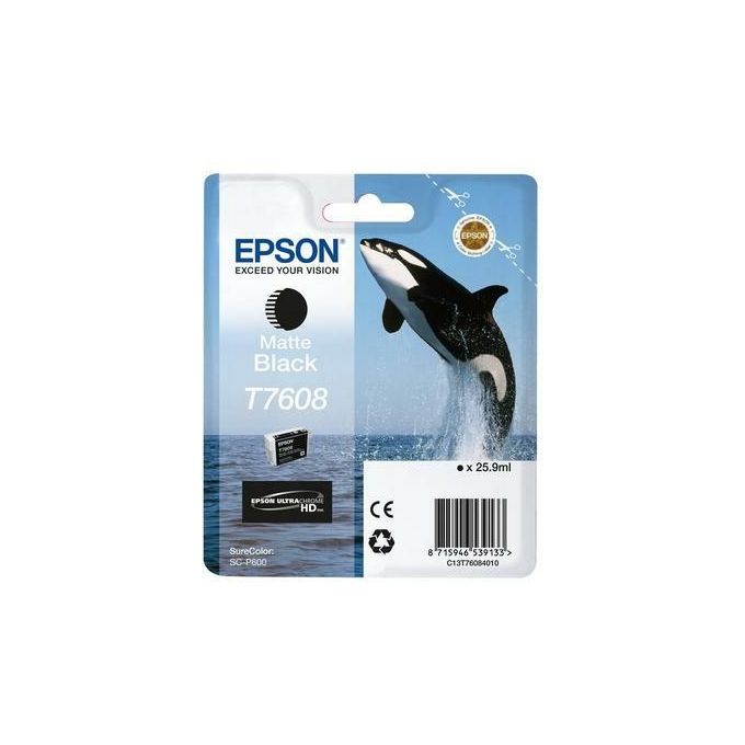 Epson C13T76084N10 Cartuccia di Inchiostro Originale Nero Opaco 25,9 ml colore Nero opaco Epson C13T76084N10 Cartuccia di Inchiostro Originale Nero Opaco 25,9 ml colore Nero opaco