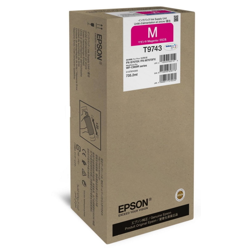 Epson c13t97430n cartuccia d`inchiostro 1 pz originale magenta