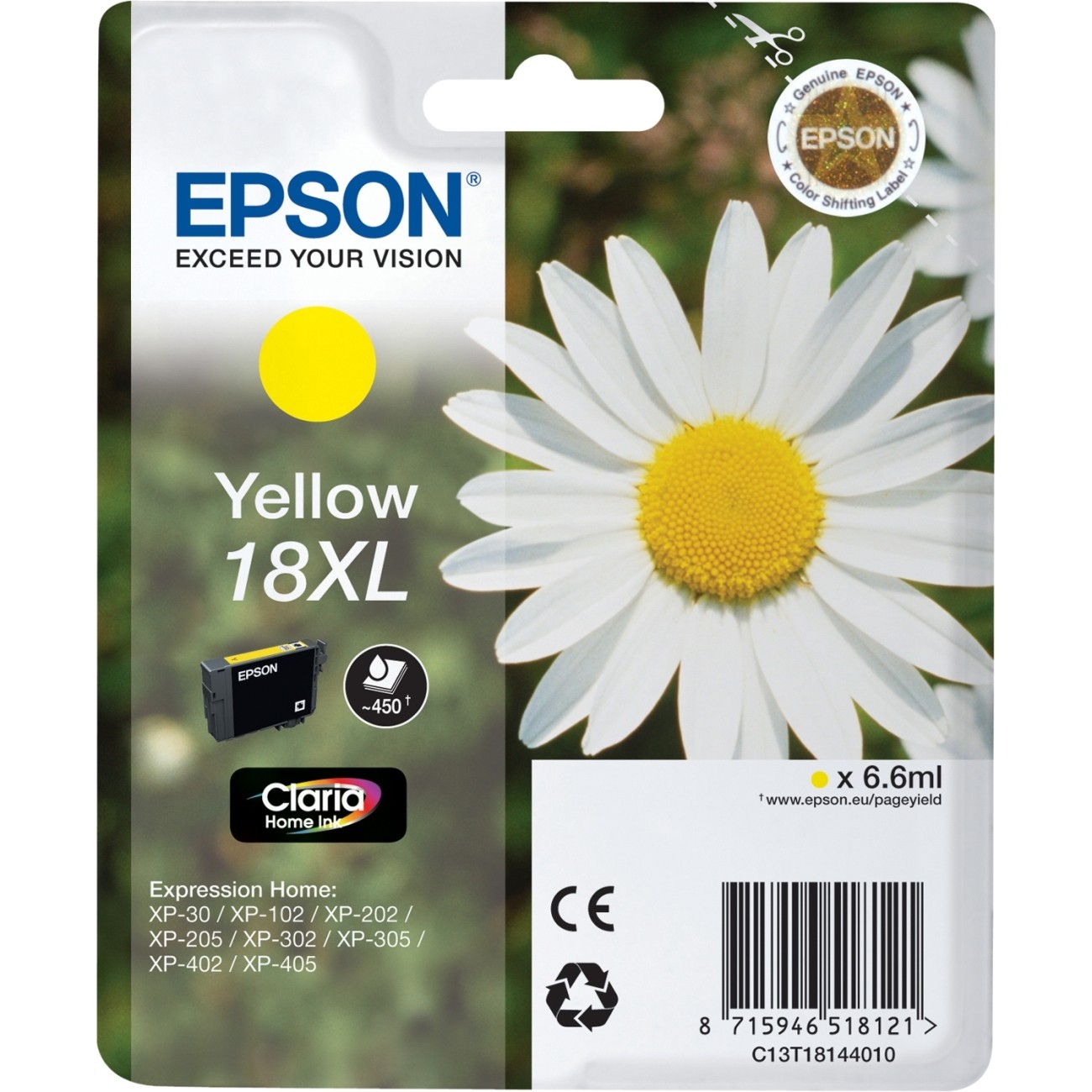 Epson Cart Ink Giallo Xl Per Xp-102/202/205/302/305/402 Serie Margherita