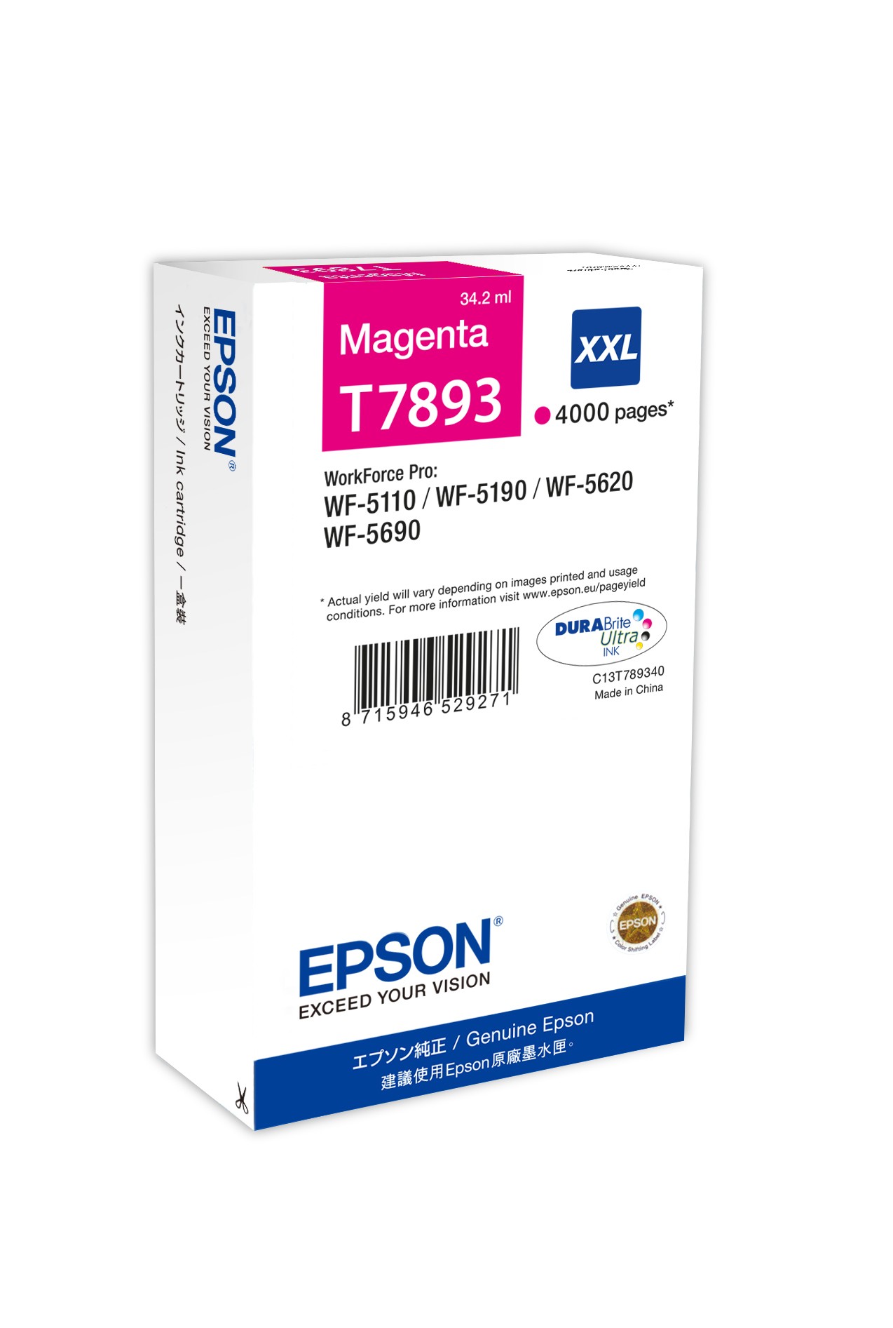 Epson Cart Ink Magenta Xxl Per Wf-5620 Serie Torre Di Pisa