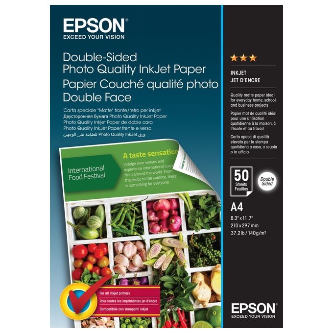 Epson Carta Double Sided Photo Ink 50 Fogli Epson Carta Double Sided Photo Ink 50 Fogli