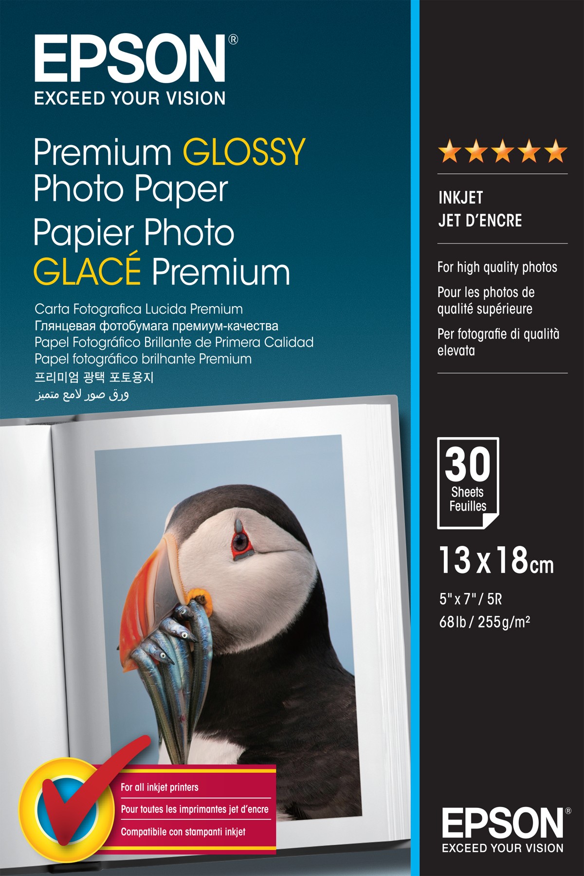 Epson - Carta Fotografica Lucida Premium Best 13x18-lucida Epson - Carta Fotografica Lucida Premium Best 13x18-lucida