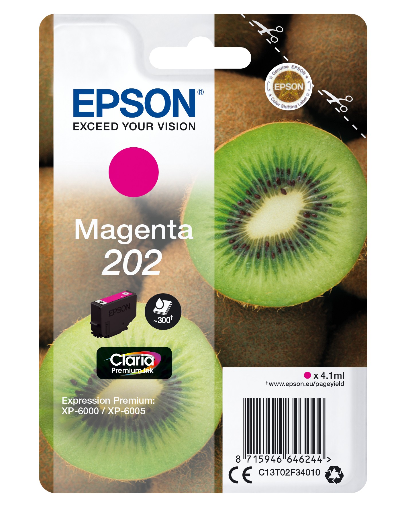 Epson Kiwi Singlepack Magenta 202 Claria Premium Ink Epson Kiwi Singlepack Magenta 202 Claria Premium Ink