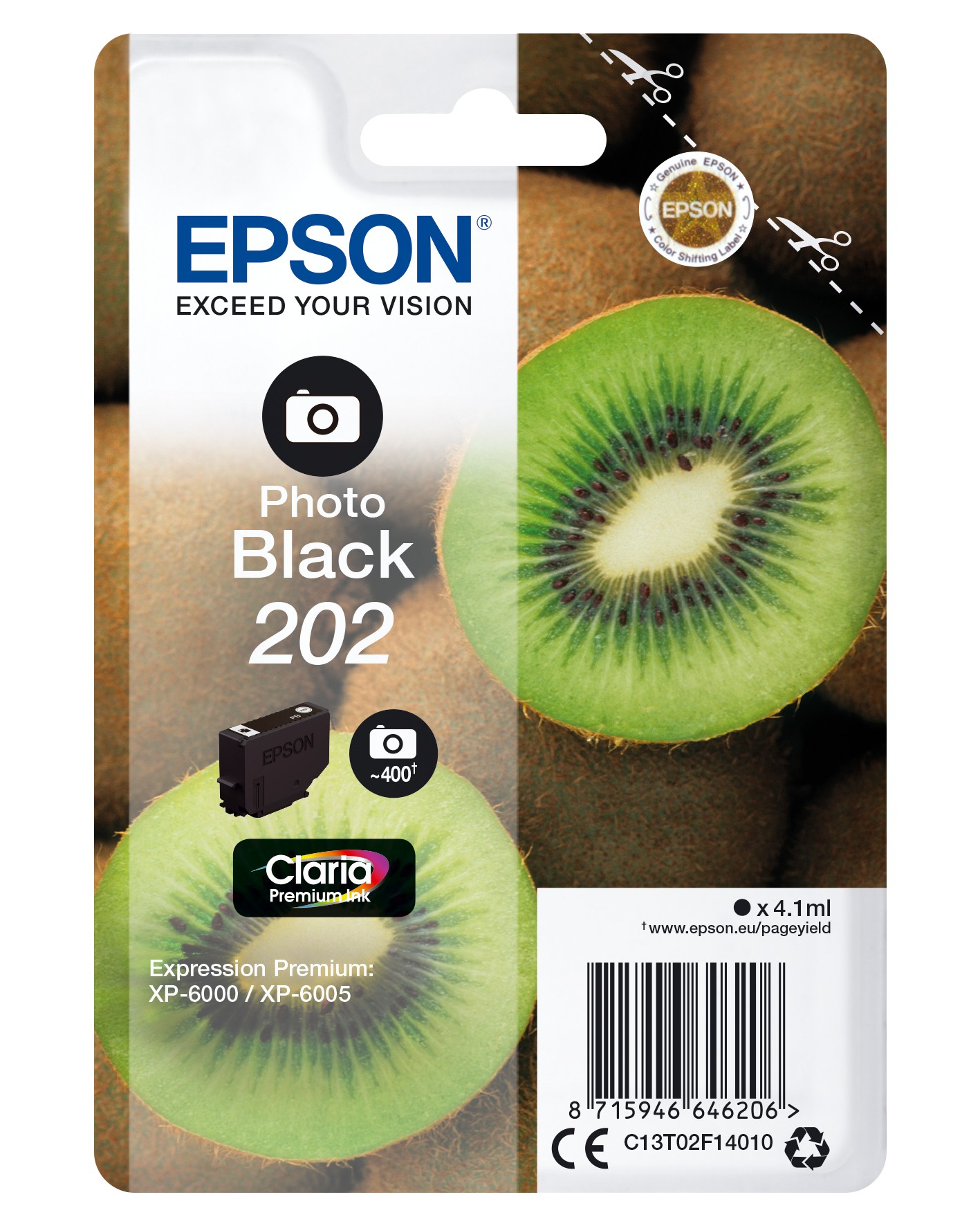 Epson Kiwi Singlepack Photo nero 202 Claria Premium Ink