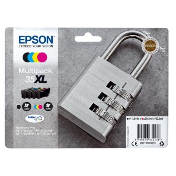 Epson Materiale Di Consumo Cartucce Inchiostro Durabrite Ultra 35XL Lucchetto Multipack 1 X 20 3 Ml Giallo 1 20 3 Ciano 1 C13T35964020 Epson Materiale Di Consumo Cartucce Inchiostro Durabrite Ultra 35XL Lucchetto Multipack 1 X 20 3 Ml Giallo 1 20 3 Ciano 1 C13T35964020