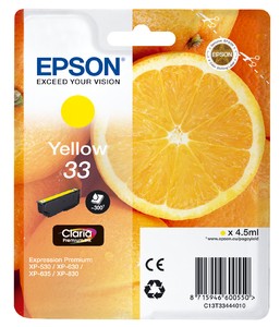 Epson Oranges Cartuccia Giallo T33 Claria Premium Epson Oranges Cartuccia Giallo T33 Claria Premium