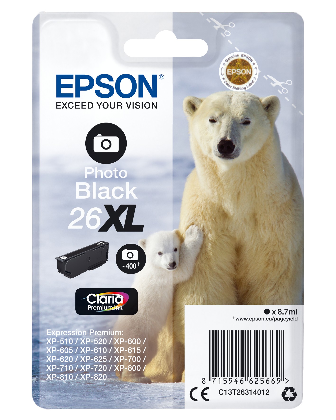 Epson Polar bear Cartuccia Nero-foto XL Epson Polar bear Cartuccia Nero-foto XL
