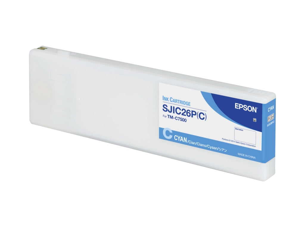 Epson sjic26p(c): ink cartridge for colorworks c7500 (cyan) - C33S020619