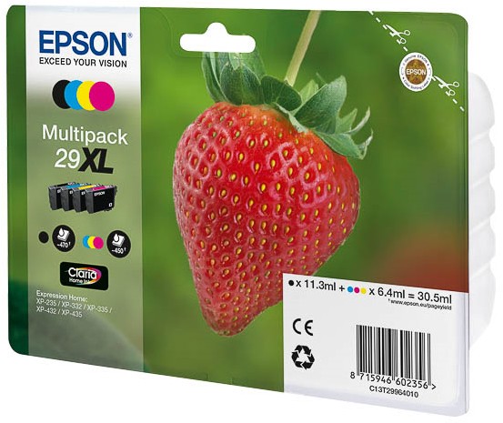 Epson Strawberry Multipack Fragole 4 colori Inchiostri Claria Home 29XL