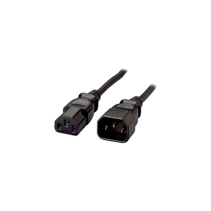 Equip 112100 Cavo di Alimentazione da C13 a C14 1,8 m 250V 10A 2500W Certificato VDE colore Nero