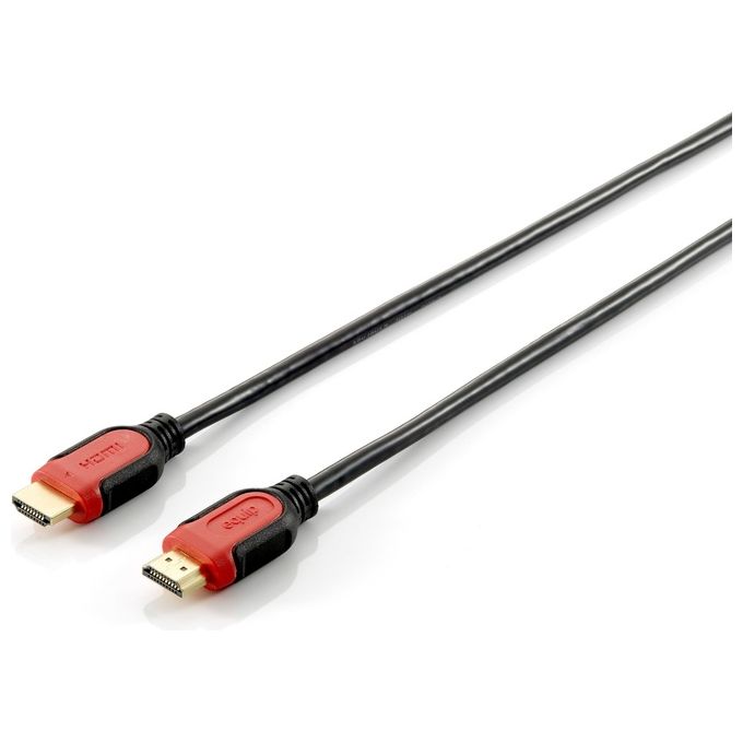 Equip 119343 Cavo HDMI 2.0 Alta Velocita' 3m 4K 60Hz 18 Gbps ARC Ethernet Connettori Placcati Oro colore Nero