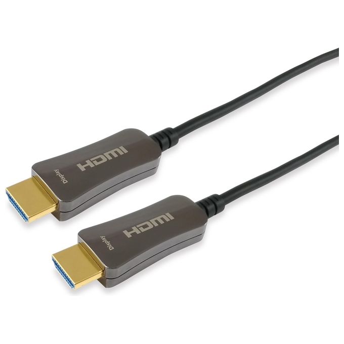 Equip 119431 Cavo HDMI 2.0 Attivo Ottico AOC 50 m 18 Gbps 4K-60Hz HDR3D ARC HEC colore Nero
