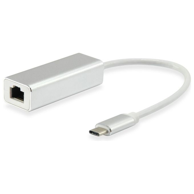 Equip 133454 Adattatore USB-C a RJ45 Gigabit Ethernet 10-100-1000BASE-T 15cm colore Bianco