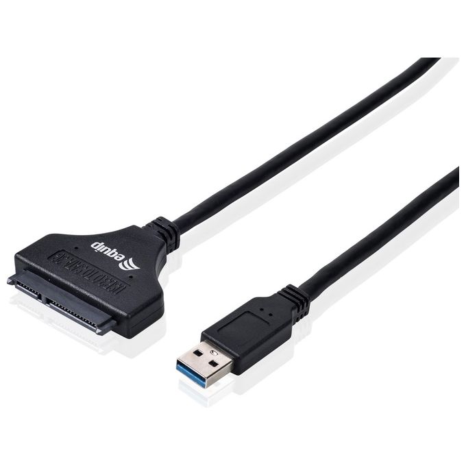 Equip 133471 Adattatore USB 3.0 a SATA 2.5'' 5 Gbit-s supporto UASP cavo 0.5 m colore Nero
