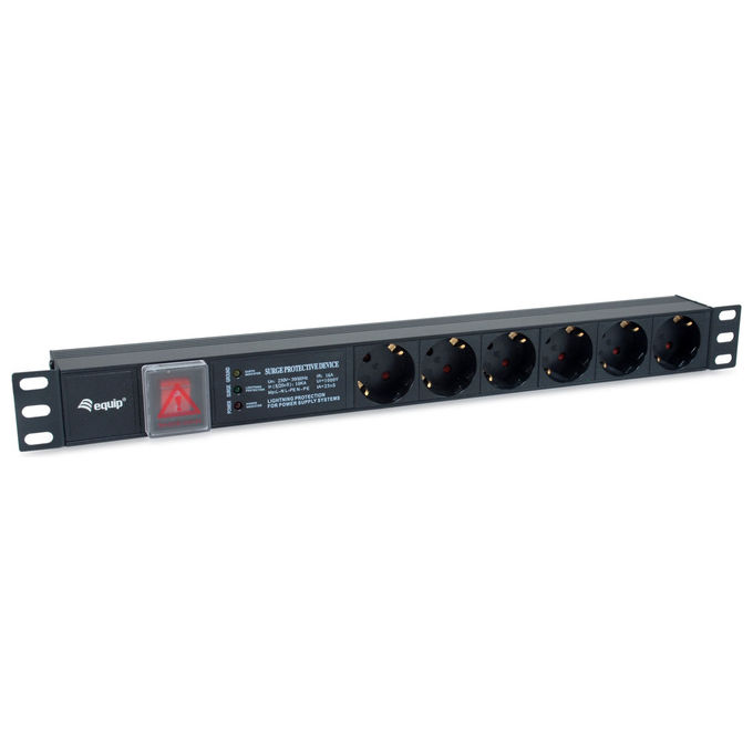 Equip 333317 Unita' di Distribuzione Energia PDU 6 Prese AC 1U