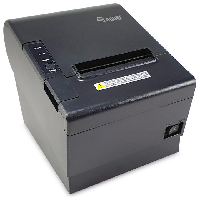Equip 351006 Stampante POS Termica 203 DPI 300 mm-s USB Bluetooth WiFi Taglierina Automatica carta 58 80 mm colore Nero