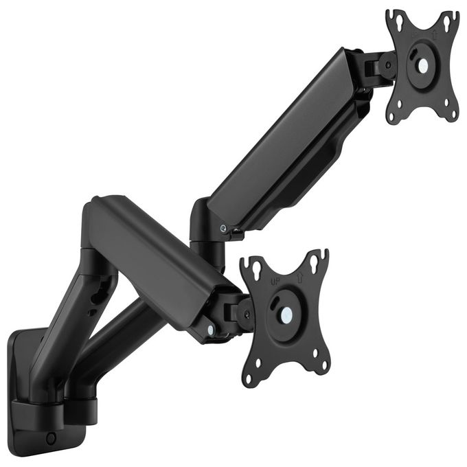 Equip 650138 Staffa a Parete per Doppio Monitor 17'' 32'' VESA 75x75 100x100 mm 18 Kg colore Nero Equip 650138 Staffa a Parete per Doppio Monitor 17'' 32'' VESA 75x75 100x100 mm 18 Kg colore Nero