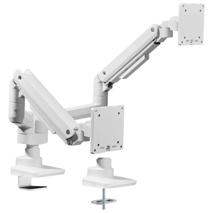 Equip 650183 Supporto da Scrivania per 2 Monitor 17'' 35'' Heavy Duty 40 Kg VESA 75x75 100x100 colore Bianco Equip 650183 Supporto da Scrivania per 2 Monitor 17'' 35'' Heavy Duty 40 Kg VESA 75x75 100x100 colore Bianco