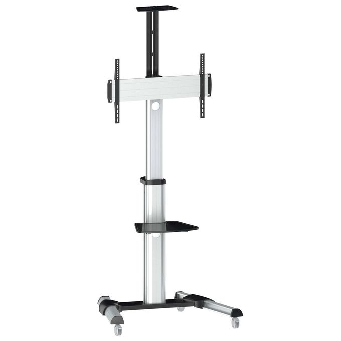 Equip 650602 Carrello LFD a rotazione a 90° con display singolo da 37-70'' Inclinazione -12 - 5° Altezza regolabile Rotelle bloccabili Gestione cavi colore Nero Equip 650602 Carrello LFD a rotazione a 90° con display singolo da 37-70'' Inclinazione -12 - 5° Altezza regolabile Rotelle bloccabili Gestione cavi colore Nero