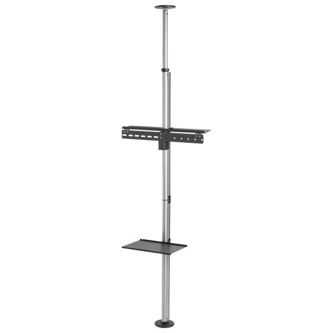 Equip 650621 Staffa TV da pavimento a soffitto 37'' a 70'' con rotazione 360° regolazione altezza e gestione cavi integrata colore Nero Acciaio inox Equip 650621 Staffa TV da pavimento a soffitto 37'' a 70'' con rotazione 360° regolazione altezza e gestione cavi integrata colore Nero Acciaio inox