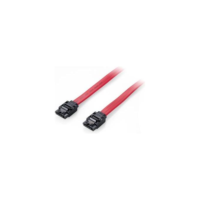 Equip Flat Cbl Sata 6gbps 0.5m con metal Latch Straight Vers
