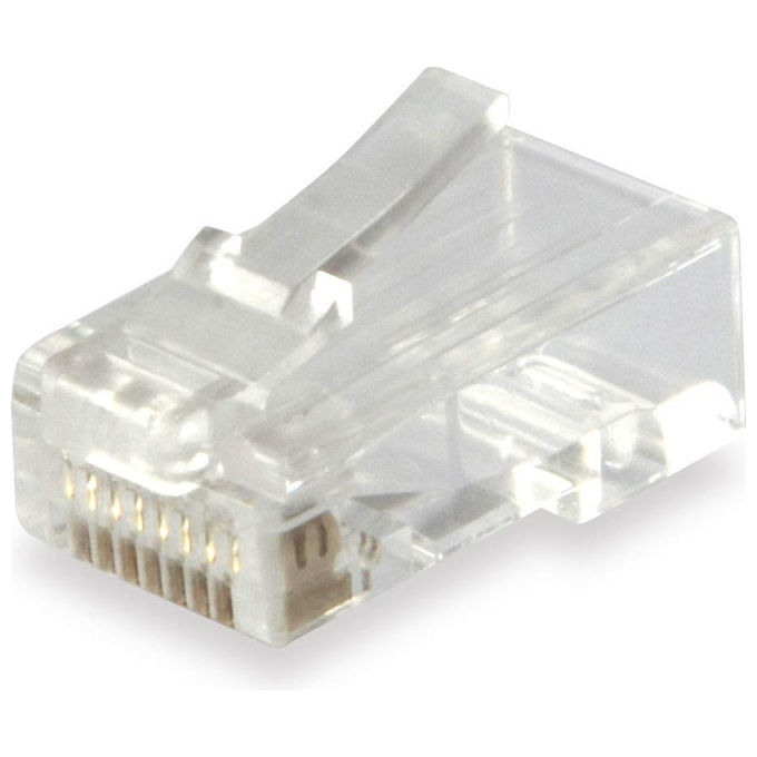 Equip plug RJ45 Cat.6, connettore modulare, non schermato, contatti placcati in oro, 100 pezzi, UTP 24-27 AWG