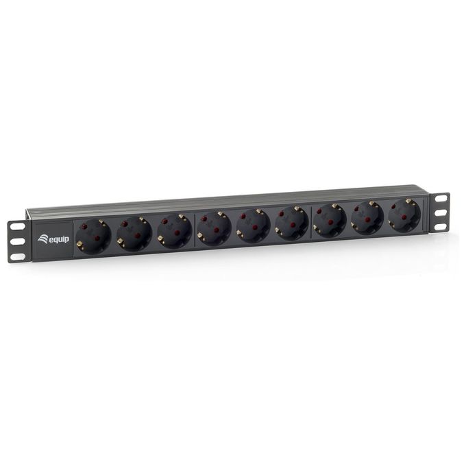 Equip Power Strip 9 Cee7-4 1,8mt Nero 19 Equip Power Strip 9 Cee7-4 1,8mt Nero 19