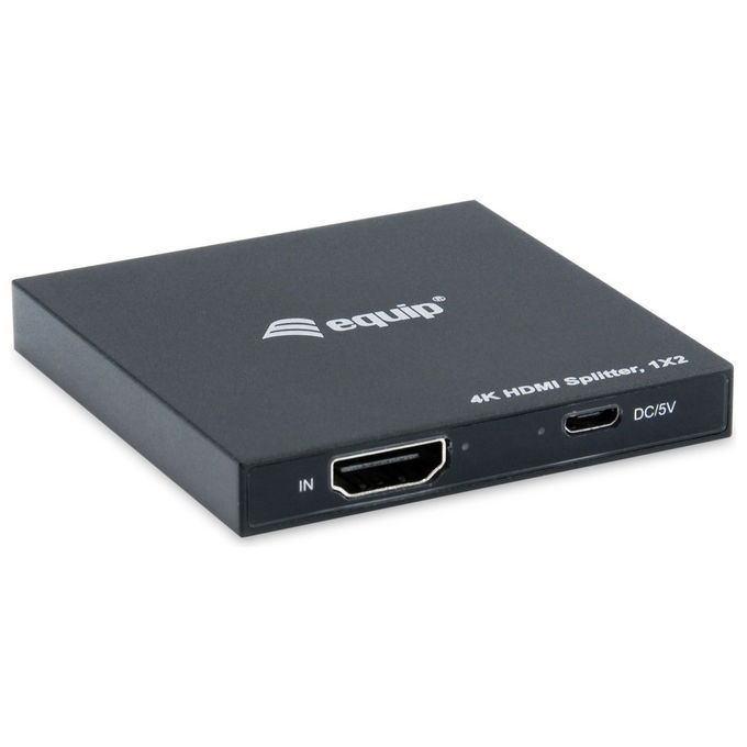 Equip Splitter HDMI 2 Porte 4K Ultra HD 60Hz Nero Ultra Slim - Accessorio Video Equip Splitter HDMI 2 Porte 4K Ultra HD 60Hz Nero Ultra Slim - Accessorio Video