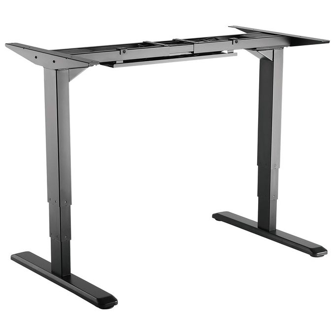 Equip telaio elettrico sit stand per scrivania, doppio motore, ergonomico, altezza da 62 a 128 cm, portata 125 kg, nero, 650805 Equip telaio elettrico sit stand per scrivania, doppio motore, ergonomico, altezza da 62 a 128 cm, portata 125 kg, nero, 650805