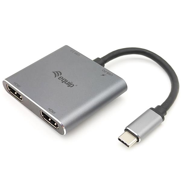 Equip Usb-C 4 In 1 Dual Hdmi Adapter 133484