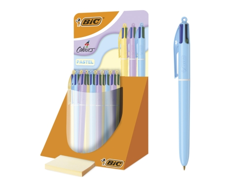 Espositore Bic 4 Colours Pastel con 30 penne a sfera a scatto - Punta media da 10 mm - Inchiostro a base di olio - Corpo pastello - 4 colori Espositore Bic 4 Colours Pastel con 30 penne a sfera a scatto - Punta media da 10 mm - Inchiostro a base di olio - Corpo pastello - 4 colori