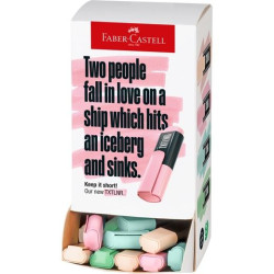 Espositore Faber-Castell TXTLNR con 60 pennarelli fluorescenti - Punta a scalpello - Larghezza del tratto tra 1 2 e 5 mm - Inchiostro a base d'acqua - Colori pastello assortiti