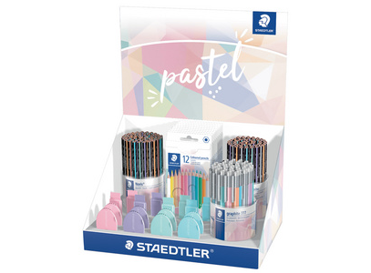 Espositore Staedtler con 182 pezzi assortiti - Modelli Noris 118 matite Noris 119 matite grafite 777 portamine 146 astucci C 525 gomme PS1 512 temperamatite PS2 Espositore Staedtler con 182 pezzi assortiti - Modelli Noris 118 matite Noris 119 matite grafite 777 portamine 146 astucci C 525 gomme PS1 512 temperamatite PS2