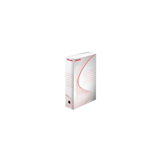 Esselte 128003 Boxy 80 Scatola Archivio Portadocumenti A4 dorso 8 cm cartone riciclato FSC confezione 10 pezzi colore Bianco