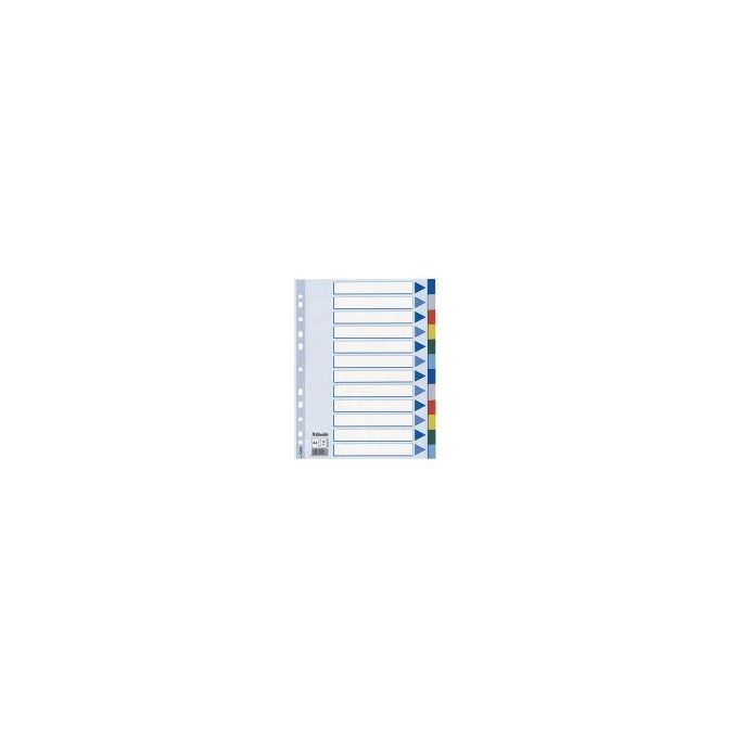 Esselte 15262 Intercalare in Polipropilene con 12 Tasti Colorati Formato A4 colore Multicolore